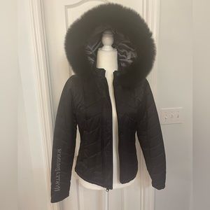 Harley Davidson size S Women’s Quilted Motorcycle Jacket with Faux Fur Hood